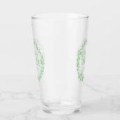 幸福は内職のグリーンリース タンブラーグラス (右)