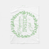 幸福は内職のグリーンリース フリースブランケット (正面)