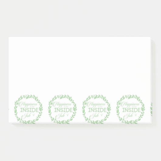 幸福は内職のグリーンリース ポストイット (正面)