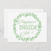 幸福は内職のグリーンリース ポストカード (正面/裏面)