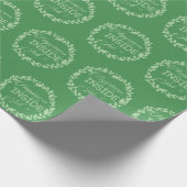 幸福は内職のグリーンリース ラッピングペーパー (角)