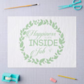 幸福は内職のグリーンリース 薄葉紙 (クラフト)