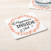 幸福は内職のリース スクエアペーパーコースター (アングル)