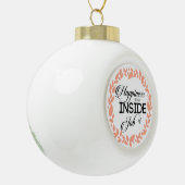 幸福は内職のリース セラミックボールオーナメント (左)