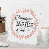 幸福は内職のリース 台座サイン (インサイチュ)