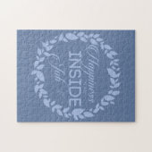 幸福は内職の青いリース ジグソーパズル (横)