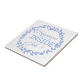 幸福は内職の青いリース タイル (側面)