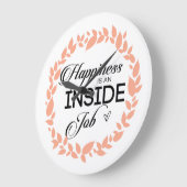 幸福は内職リース ラージ壁時計 (傾斜)