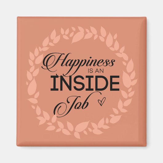 幸福は内職赤面リース マグネット (正面)