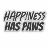 幸福は前足がある シール (正面)