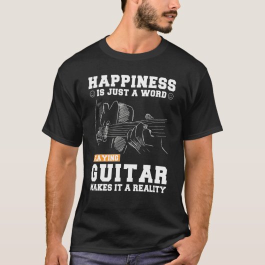 幸福は単なる言葉のギタ遊ーであって、 Tシャツ (正面)