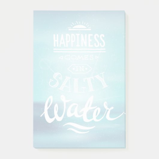 幸福は塩辛い水入って来ます ポストイット (正面)