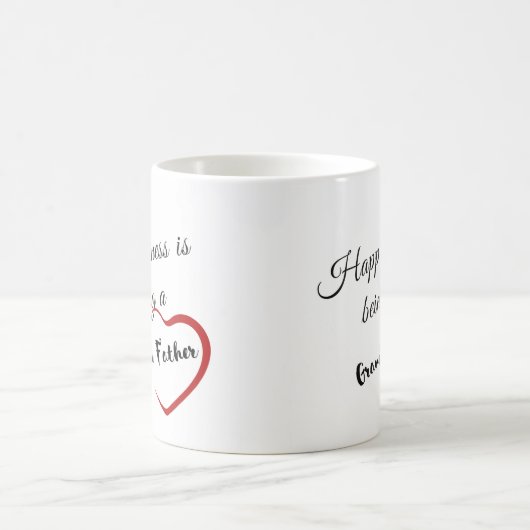 幸福は壮大な父である コーヒーマグカップ (中央)