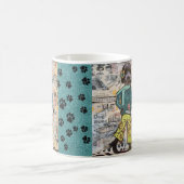 幸福は子犬の温かいマグカップである コーヒーマグカップ (中央)