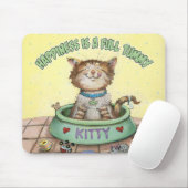 幸福は完全なおなかです マウスパッド (マウス)