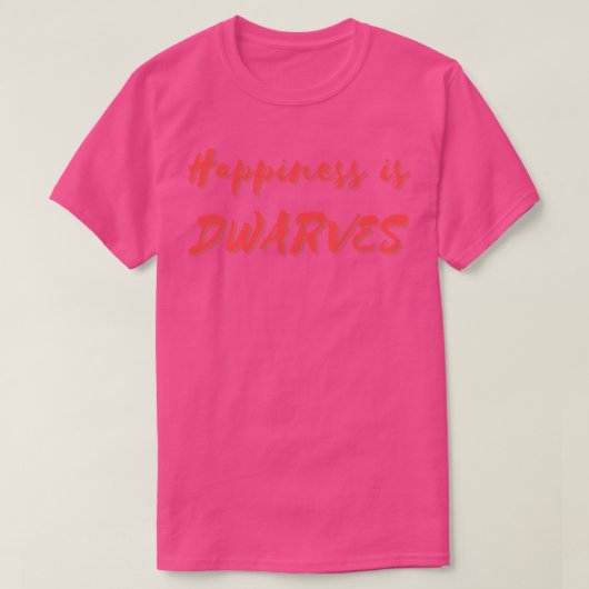 幸福は小人なり Tシャツ (デザイン正面)
