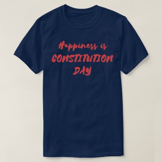 幸福は憲法の日 Tシャツ (デザイン正面)
