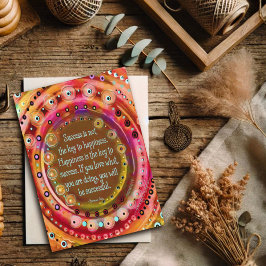 幸福は成功の鍵インスパイアの引用文 カード