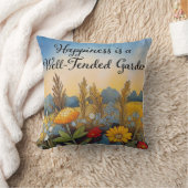 幸福は手入れの行き届いた庭枕 クッション (ブランケット)