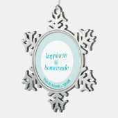 幸福は手製です スノーフレークピューターオーナメント (右)