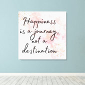幸福は旅であり、目的地ではない キャンバスプリント (インサイチュ (ウッドフロア))