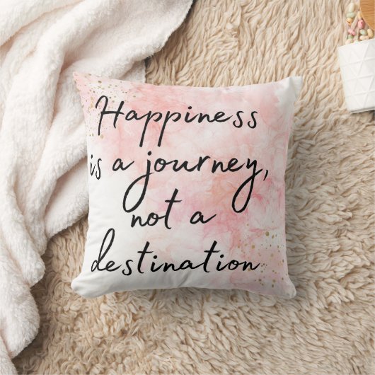 幸福は旅であり、目的地ではない クッション (ブランケット)