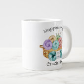 幸福は時を移すパーソナライズされた ジャンボコーヒーマグカップ (正面右)