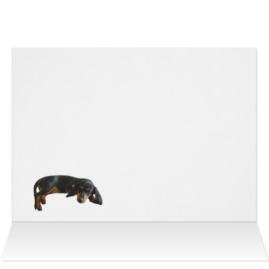 幸福は暖かい子犬のノートカードである (内部横(上))