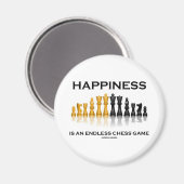 幸福は果てしなく続くチェスの試合だ マグネット (正面/裏面)