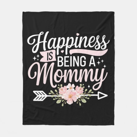 幸福は母の日の母なるフローラである フリースブランケット (正面)