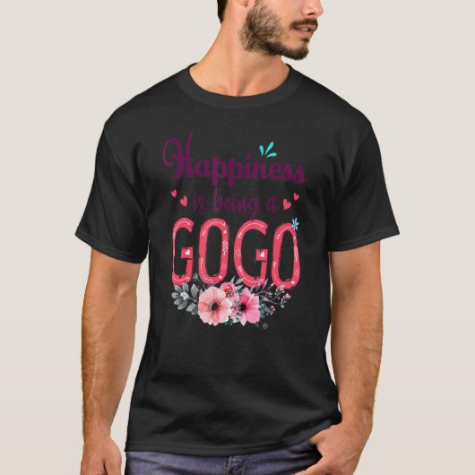 幸福は永遠に女のフローラの装飾である Tシャツ (正面)
