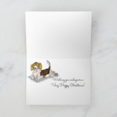 幸福は温かい子犬のクリスマスだ シーズンカード (内部)