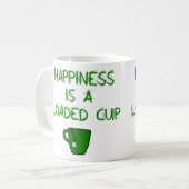 幸福は満杯だ コーヒーマグカップ (正面左)