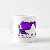 幸福は演劇に紫色のユニコーンです コーヒーマグカップ (正面左)