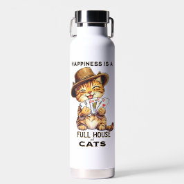 幸福は猫のトランプのポーカー ウォーターボトル