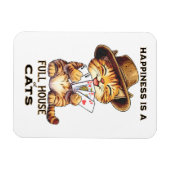 幸福は猫のトランプのポーカー マグネット (横)