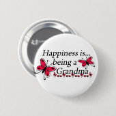 幸福は祖母の蝶です 缶バッジ (正面&裏面)