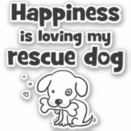 幸福は私の救助犬を愛している シール