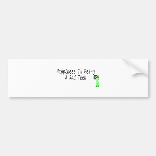 幸福は素晴らしいの技術です バンパーステッカー (正面)