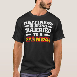幸福は結婚したひとスペインの満スペインのだ Tシャツ