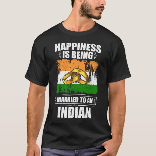 幸福は結婚したインディアン Tシャツ (正面)