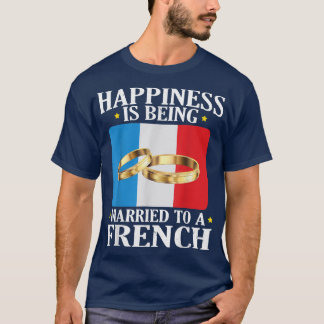 幸福は結婚した夫のフランスの幸福 Tシャツ