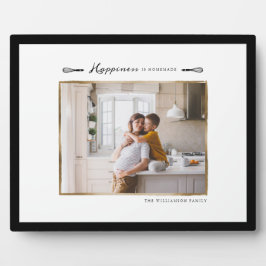 幸福は自家製の家族の写真プラーク フォトプラーク