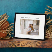 幸福は自家製の家族の写真プラーク フォトプラーク (側面)