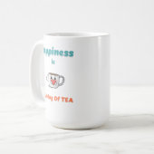 幸福は茶のマグカップだ コーヒーマグカップ (正面左)