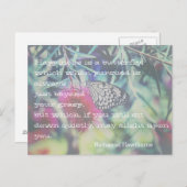 幸福は蝶である – インスパイアの引用文 ポストカード (正面/裏面)