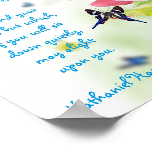 「幸福は蝶である」。.. ポスター (角)