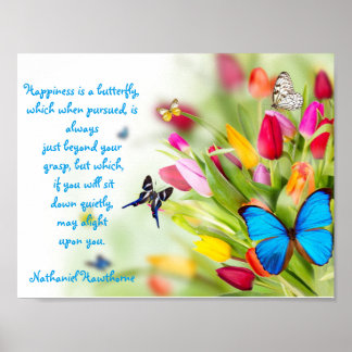 「幸福は蝶である」。.. ポスター