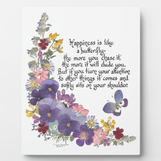 幸福は蝶に似ている フォトプラーク (正面)