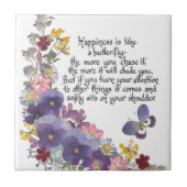 幸福は蝶のようです タイル (正面)